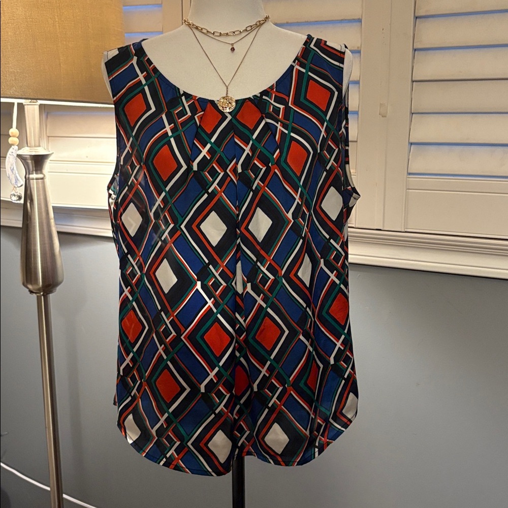 Nine West Vibrant Striped Blouse